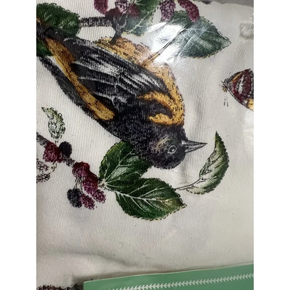PORTMEIRION BOTANIC GARDEN Birds Cream‎ Tablecloth 70